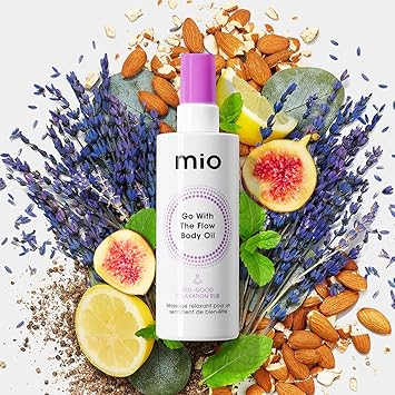 Mio Go With The Flow Calming Body Oil 130ml Almond Massage Oil Nourish Body Mind Aromatherapy Essential Oils - Image 4