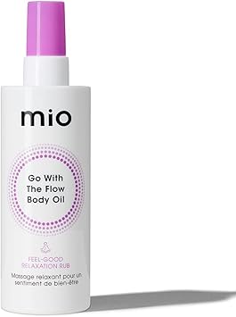 Mio Go With The Flow Calming Body Oil 130ml Almond Massage Oil Nourish Body Mind Aromatherapy Essential Oils - Image 1