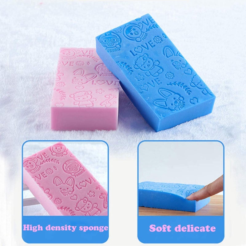 VYAKAT Ultra Soft Exfoliating Bath Sponge for Kids and Adult, Soft Body Shower Sponge, Super Soft Sponge Exfoliate Magic Dead Skin Remover for Women Kids Adults(Multicolor) (Pack Of 2) - Image 5