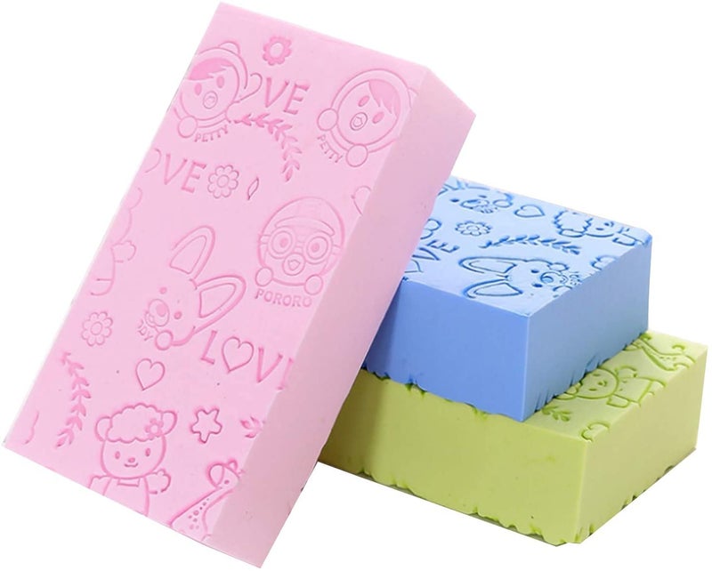 VYAKAT Ultra Soft Exfoliating Bath Sponge for Kids and Adult, Soft Body Shower Sponge, Super Soft Sponge Exfoliate Magic Dead Skin Remover for Women Kids Adults(Multicolor) (Pack Of 2) - Image 1