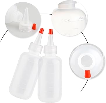 Rumyve 2pcs Plastic Extrusion BottleApplicator Bottle with Tip Extrusion Plastic Applicator Bottle120ml Hair Oil Applicator BottleDIY Hair Care Washing Bottle - Image 3