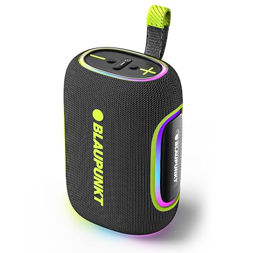 Blaupunkt ATOMIK OMG ATOM 60W Portable Bluetooth Speaker, Advanced DSP Sound, 100 Years German Legacy Audio, Jazzy Aura Party Neon Lights, IPX6 Splashproof & Dustproof, Wireless Outdoor Travel Speaker - Image 1