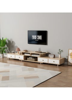 Harlan Living Room TV Cabinet  Retractable TV Cabinet with Shelves and Door Storage Drawers  - Image 1