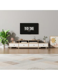 Harlan Living Room TV Cabinet  Retractable TV Cabinet with Shelves and Door Storage Drawers  - Image 5