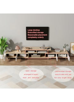 Harlan Living Room TV Cabinet  Retractable TV Cabinet with Shelves and Door Storage Drawers  - Image 3