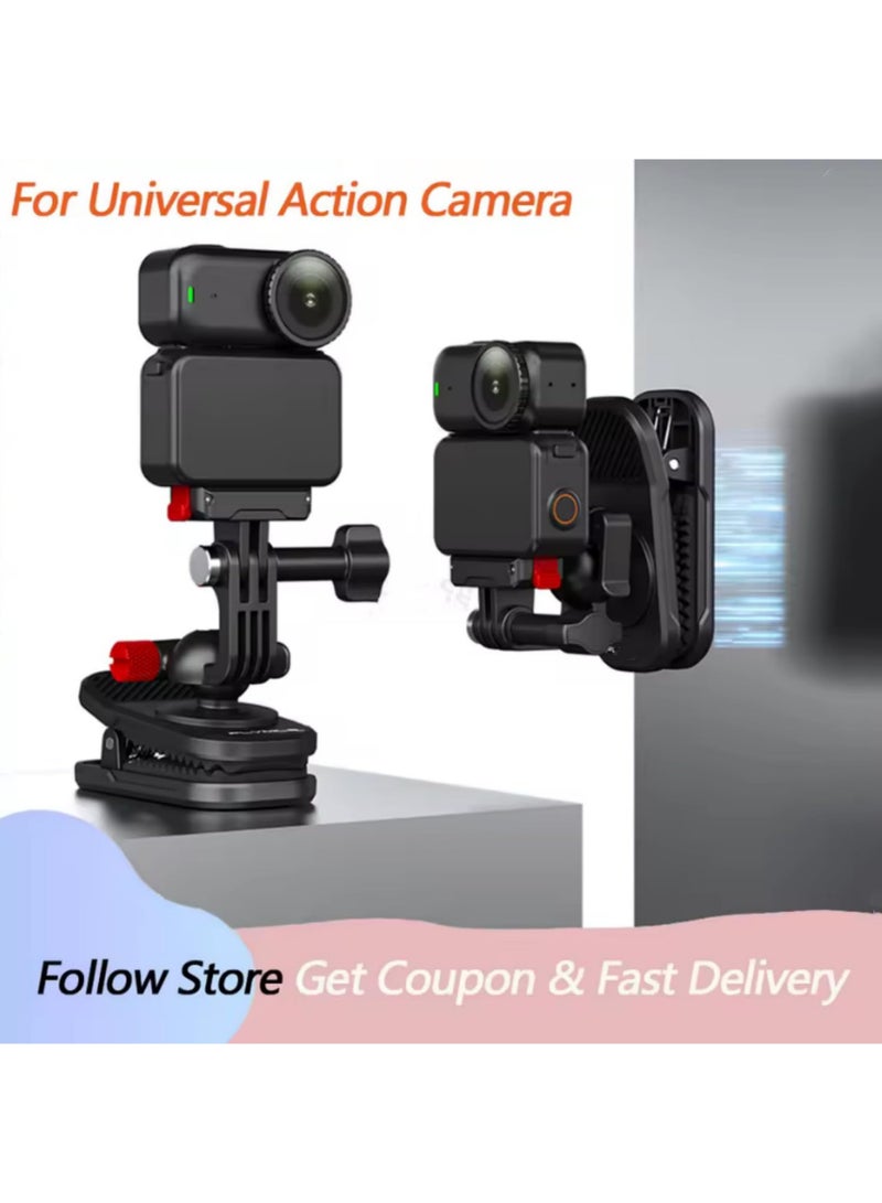 قطعة واحدة مشبك مغناطيسي للحقيبة لـ DJI Osmo 360 / Nano / Pocket 3 حامل حزام الكتف قوس تركيب عالمي إكسسوارات كاميرا رياضية - Image 2
