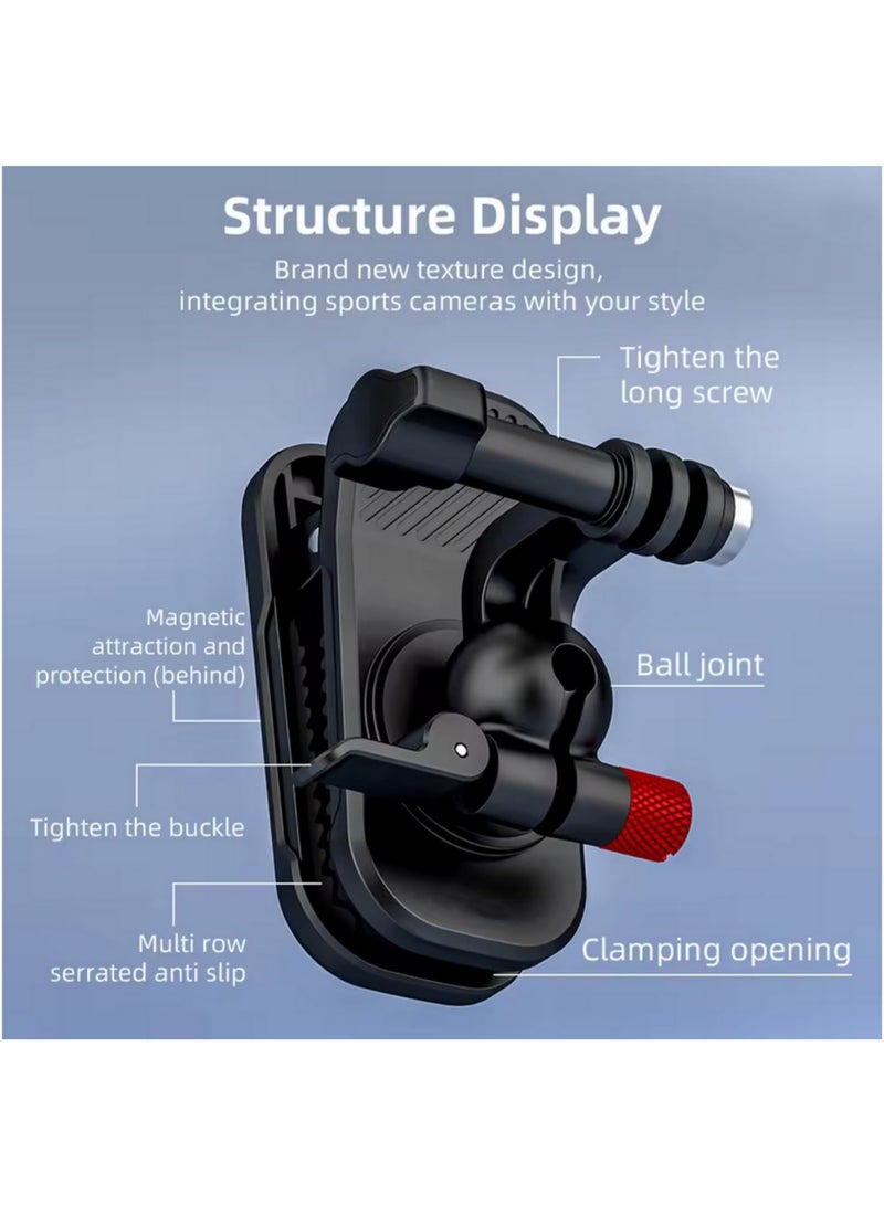 قطعة واحدة مشبك مغناطيسي للحقيبة لـ DJI Osmo 360 / Nano / Pocket 3 حامل حزام الكتف قوس تركيب عالمي إكسسوارات كاميرا رياضية - Image 4