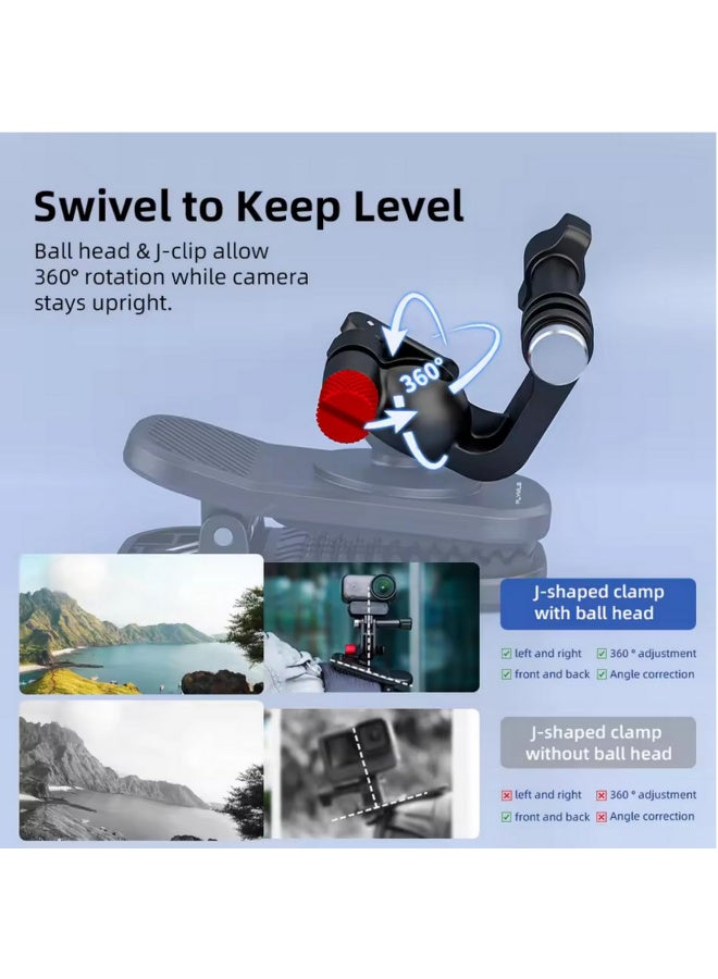 قطعة واحدة مشبك مغناطيسي للحقيبة لـ DJI Osmo 360 / Nano / Pocket 3 حامل حزام الكتف قوس تركيب عالمي إكسسوارات كاميرا رياضية - Image 5