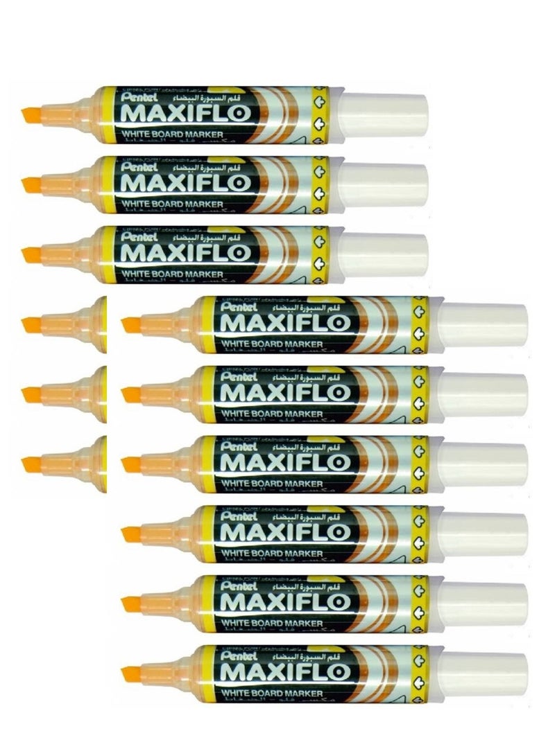Pentel 12-Piece Maxiflo White Board Marker Yellow Ink - Image 1