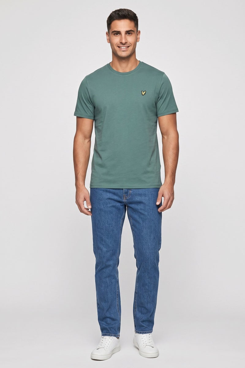 Lyle & Scott Men Crew Neck Short Sleeve Brand Logo T-Shirt, Green - Image 2