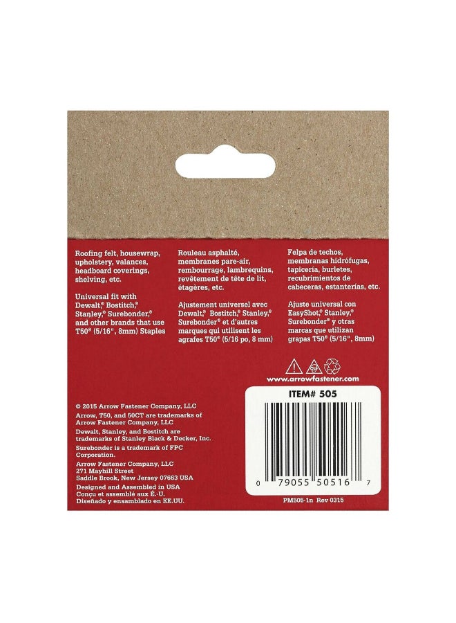 Arrow 1250-Piece Staple Wire for T50 Silver 5/16inch 50524SP - Image 4