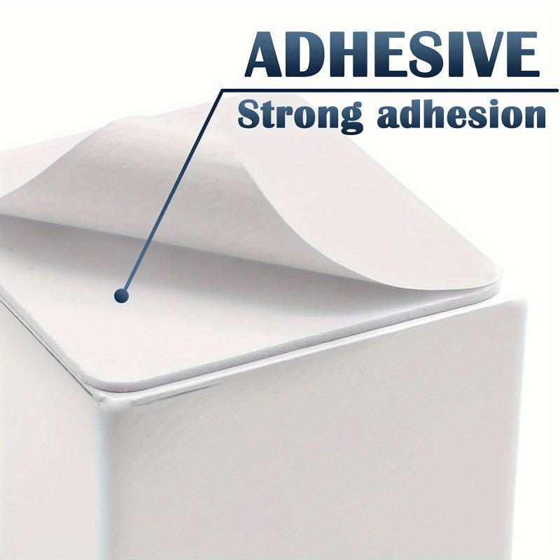 4 Pcs Self Adhesive Bed Risers Square Carbon Steel Furniture Lifts with Felt Pad Bottom Adds 1.2 Inch Height Heavy Duty Table Sofa Elevators White - Image 4