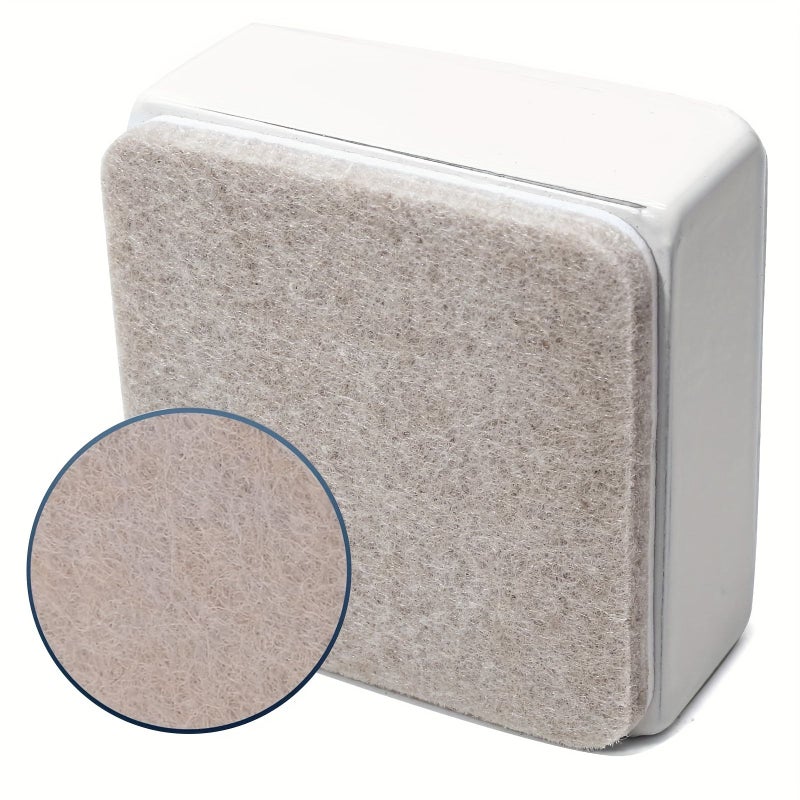 4 Pcs Self Adhesive Bed Risers Square Carbon Steel Furniture Lifts with Felt Pad Bottom Adds 1.2 Inch Height Heavy Duty Table Sofa Elevators White - Image 2