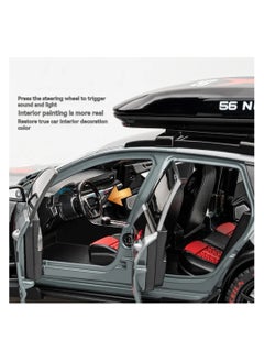 Toyland 1:24 Scale Die-Cast SUV Model Car with Lights, Sounds & Pullback Action – Openable Doors & Roof Box Feature  - Image 2