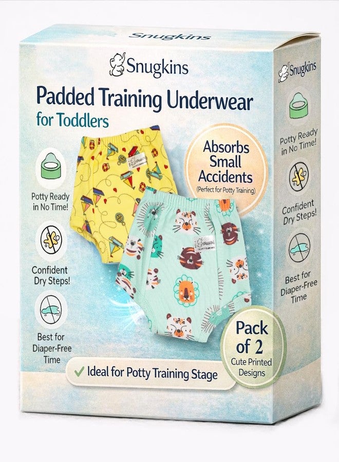 SNUGKINS Snug Potty Training Pants for Babies/Kids/Toddlers 100% Cotton(Size2, 2-3 Years) Pack 2 - Image 1