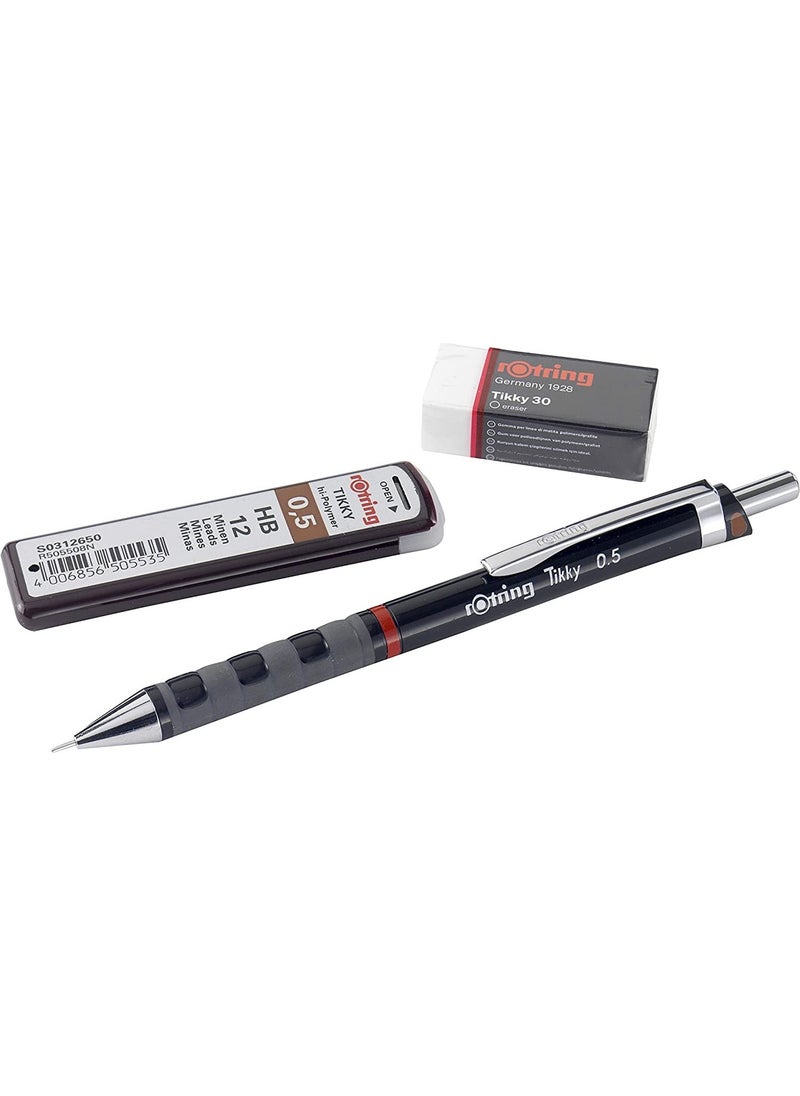 Rotring - Tikky Versatil Pen 0.7 mm + Eraser + Pen Nib Set - Image 1