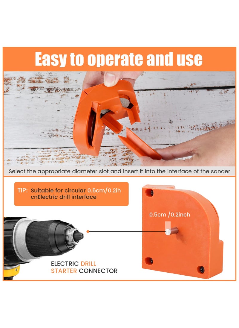 ELIKLIV Multi-function electric drill bit sharpener: suitable for a variety of drill bits (5/64'' - 5/8'') and other tools, 5 seconds fast knife sharpening, professional, durable and portable, with electric drills  - Image 5