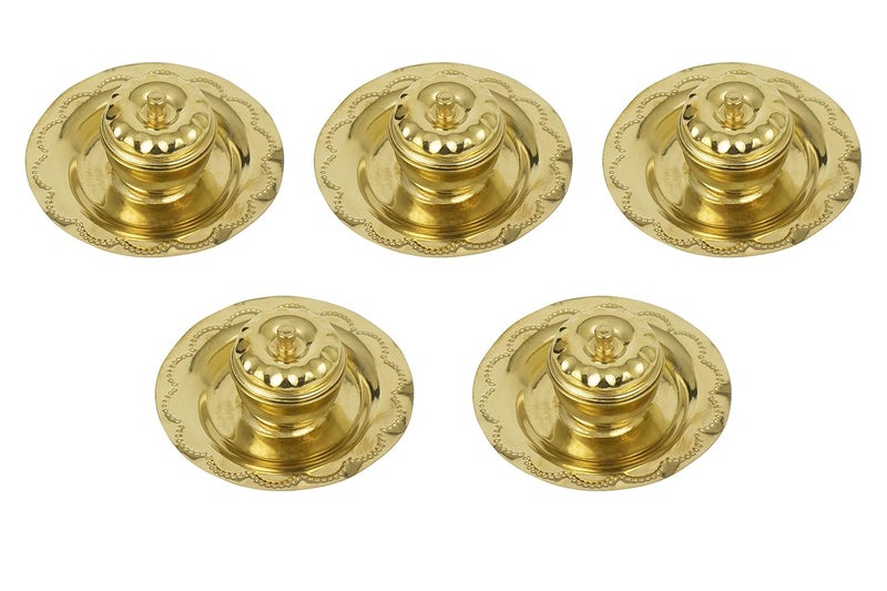 Spillbox Brass Box Pooja Puja Roli Chawal Chandan Haldi Kumkum Puja Box Sindoor Turmeric Dabbi Dibbi Dhani Dani Lid Holder Articles Decor Gifts Apple Kumkum Plate5 - Image 1