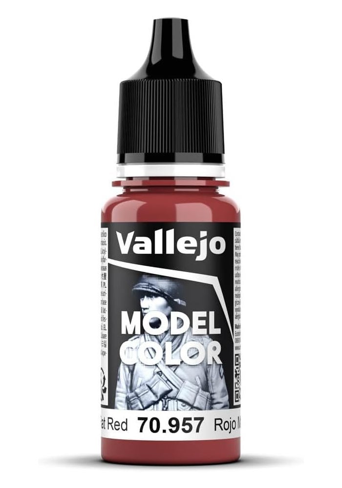 Vallejo Acrylic Model Color 17 ml - Flat Red Paint for Models - Image 1