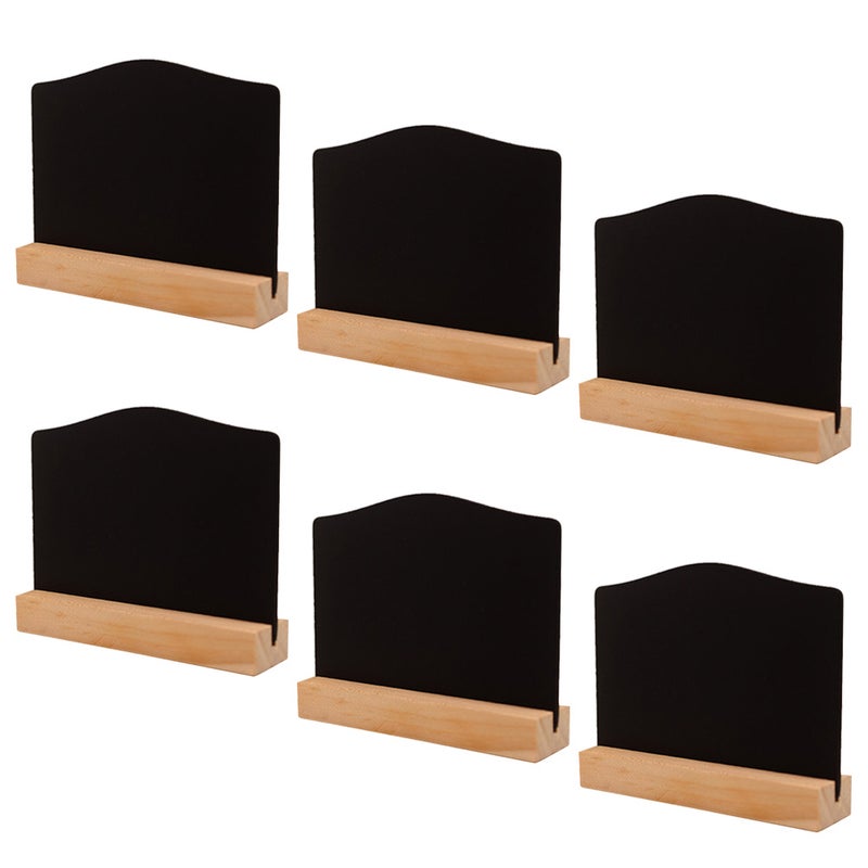 6pcs Double-sided Mini Message Board Decorative Chalkboard for Shop Coffee House (Small Size Board with Base) - Image 3