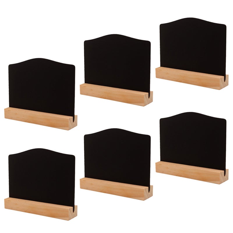6pcs Double-sided Mini Message Board Decorative Chalkboard for Shop Coffee House (Small Size Board with Base) - Image 5