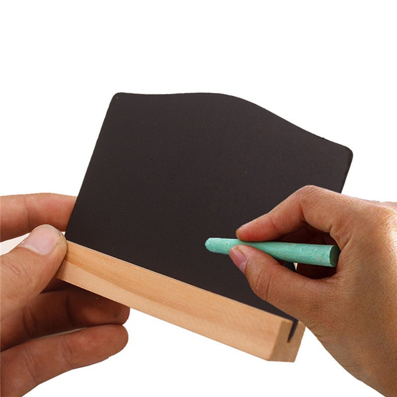 6pcs Double-sided Mini Message Board Decorative Chalkboard for Shop Coffee House (Small Size Board with Base) - Image 4