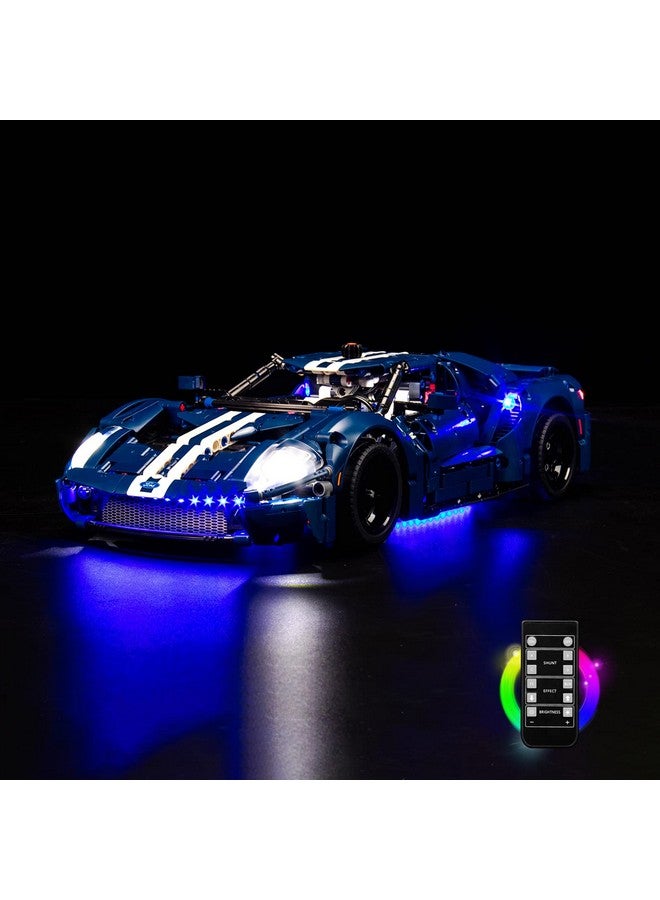 Vonado Led Lights Set Compatible With Lego 2022 Ford Gt 42154, Remote Control Technic Ford Gt Light Kit Compatible With Lego Car For Adults 42154 (No Model) - Image 1