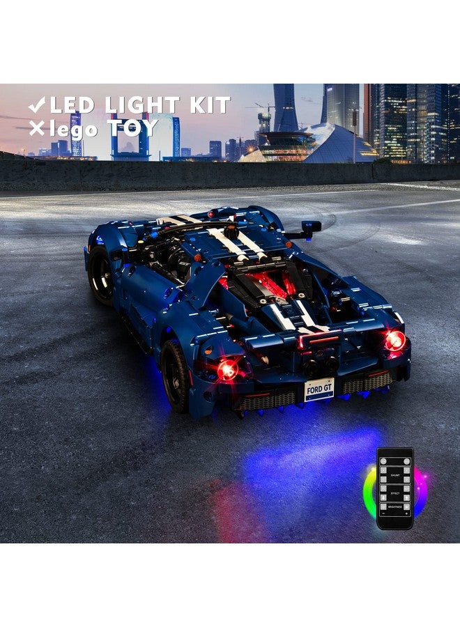 Vonado Led Lights Set Compatible With Lego 2022 Ford Gt 42154, Remote Control Technic Ford Gt Light Kit Compatible With Lego Car For Adults 42154 (No Model) - Image 2