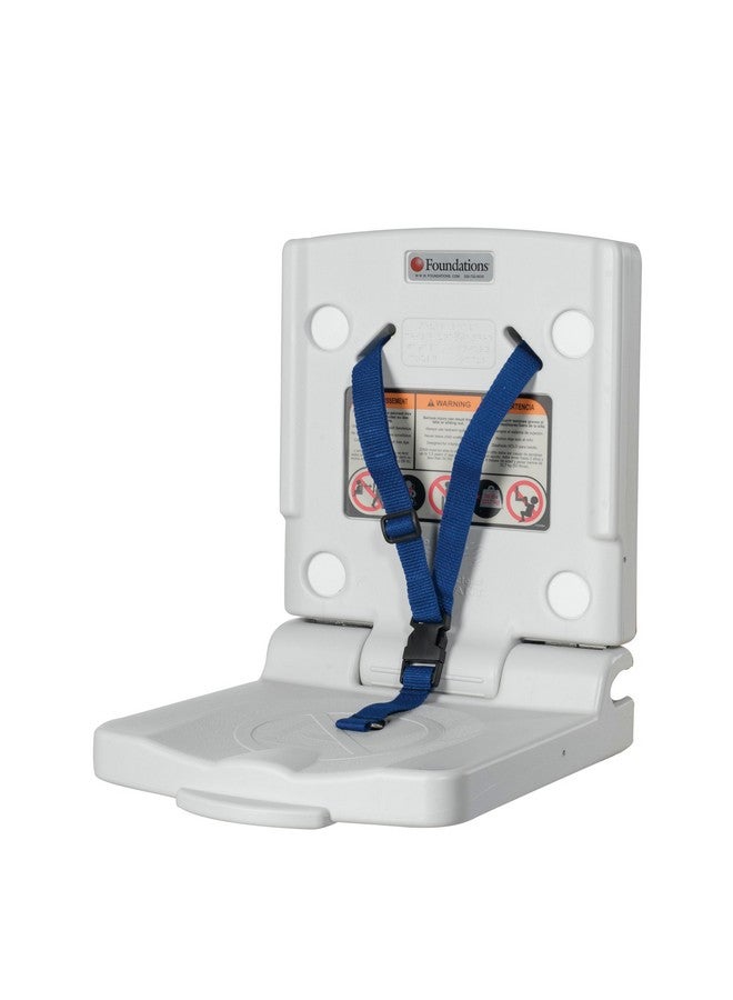 Foundations Toddler Wall Safety Seat for Public Restrooms, Compact Design, Durable & Easy to Clean Polyethylene, 5806086 - Light Gray - Image 1