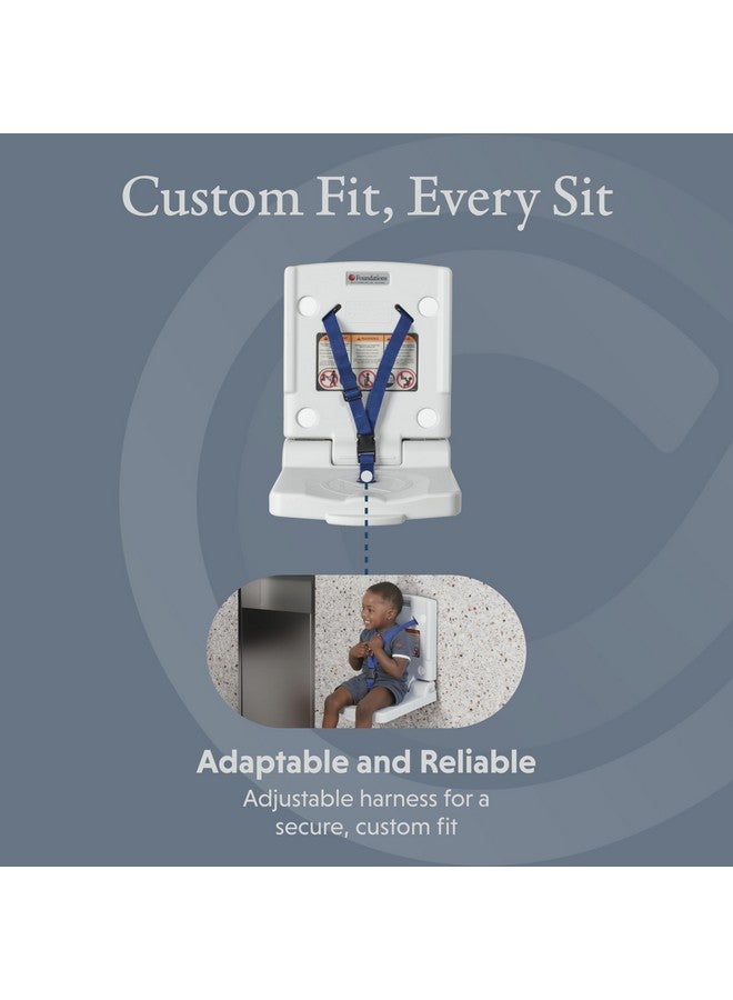 Foundations Toddler Wall Safety Seat for Public Restrooms, Compact Design, Durable & Easy to Clean Polyethylene, 5806086 - Light Gray - Image 4