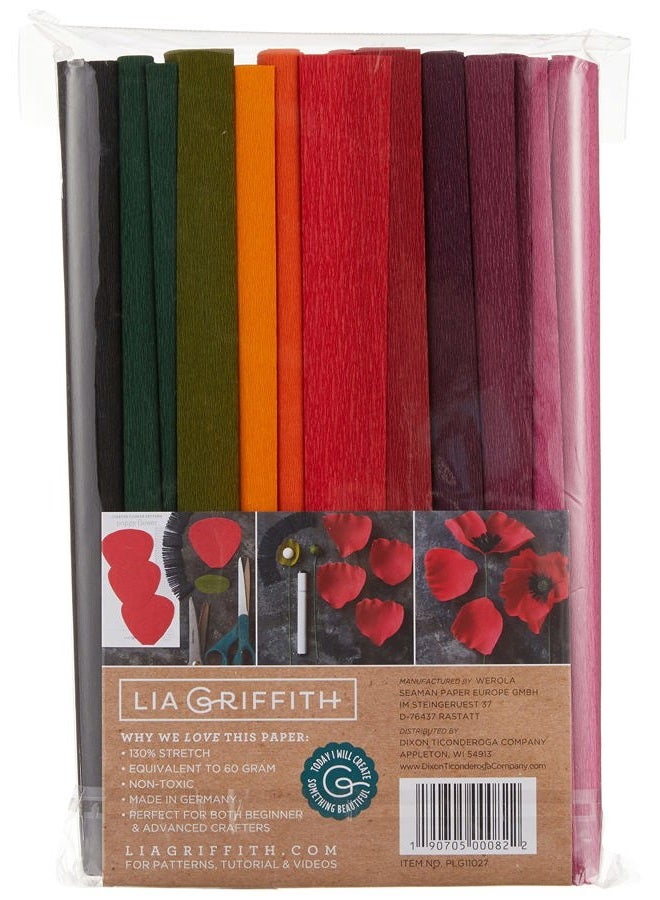 Lia Griffith PACON Werola LGriffith Crepe Paper X Fine 10pc EnchntGdn - Image 2