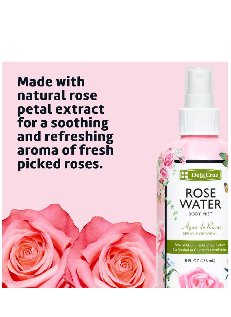De La Cruz De La Cruz Rose Water Body Mist 8 FL OZ (236 mL)  - Image 3