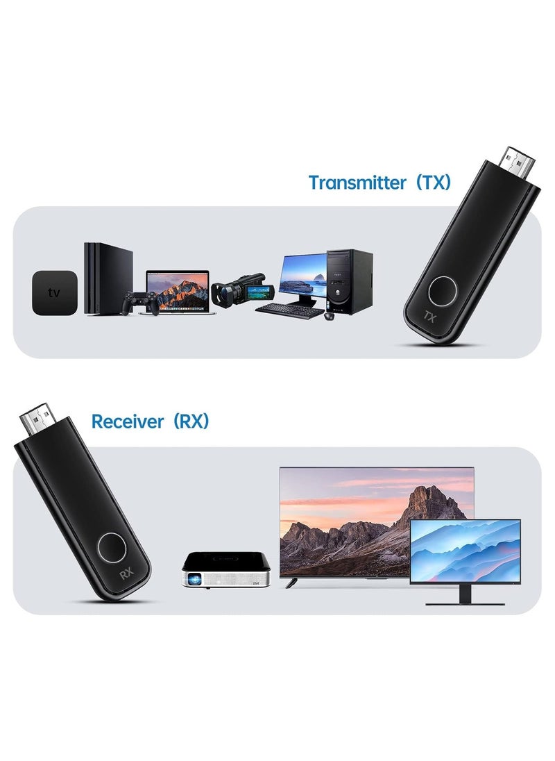Generic Wireless HDMI Transmitter and Receiver, HD Portable Wireless Presentation Facility HDMI Adapter, Plug & Play, Support 2.4/5GHz for Streaming Video Audio from Laptop, PC to Projector, Black  - Image 4