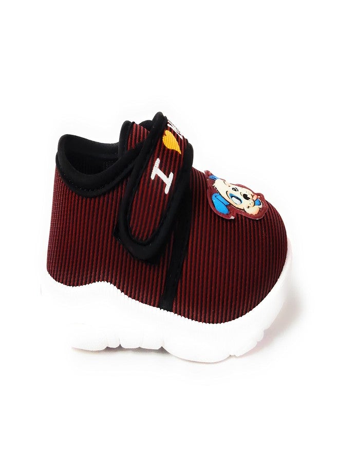 Coolz Kids Chu-Chu Sound Musical First Walking Shoes Star-2 for Baby Boys and Baby Girls for 9-24 Months (Maroon, 24_Months) - Image 3