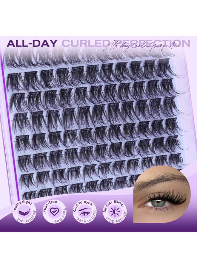 Pawotence Natural Lash Clusters Wispy Eyelash Clusters 10-16mm Full Lashes Cluster Eyelash Extensions Soft Individual Cluster Lashes False Eyelashes for DIY Lash Extension - Image 3
