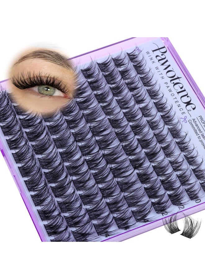 Pawotence Natural Lash Clusters Wispy Eyelash Clusters 10-16mm Full Lashes Cluster Eyelash Extensions Soft Individual Cluster Lashes False Eyelashes for DIY Lash Extension - Image 1