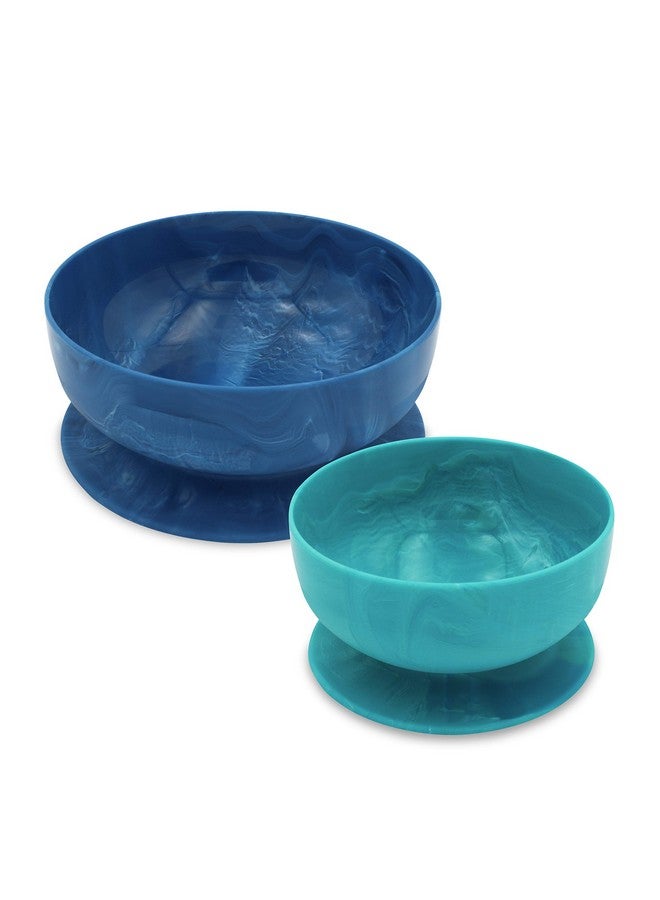 ChooMee Silicone Suction Bowls Extra Strong Suction With Firm Bowl Ideal For Infant And Toddler Baby Led Feeding Medium + Small 2 Ct - Image 1