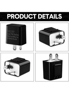 SOLDOUT 12V 2 Pin Motor Cycle Bike Blinker Adjustable LED Flasher Motorcycle Relay Turn Signal Indicator Hyper Flashing (Black)  - Image 5
