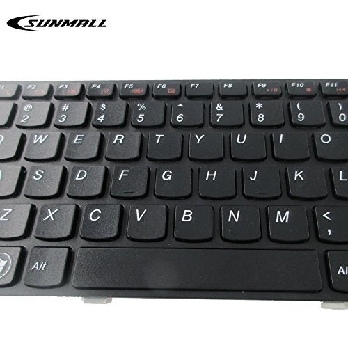 SUNMALL بديل لوحة مفاتيح SUNMALL مع إطار متوافق مع لابتوب Lenovo Ideapad G580 G580A G585 G585A V580 V585 Z580 Z580A Z585 Z585A N580 N581 N585 N586 باللون الأسود تخطيط أمريكي - Image 5