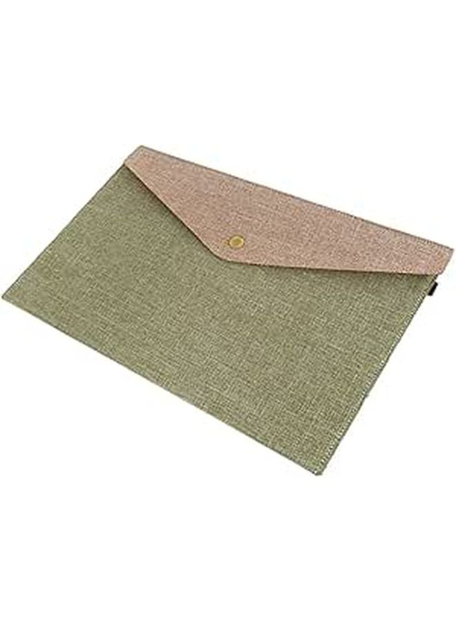 Expandable Eco Friendly Felt Document Organizer Folder Army Green For School Office - Image 1