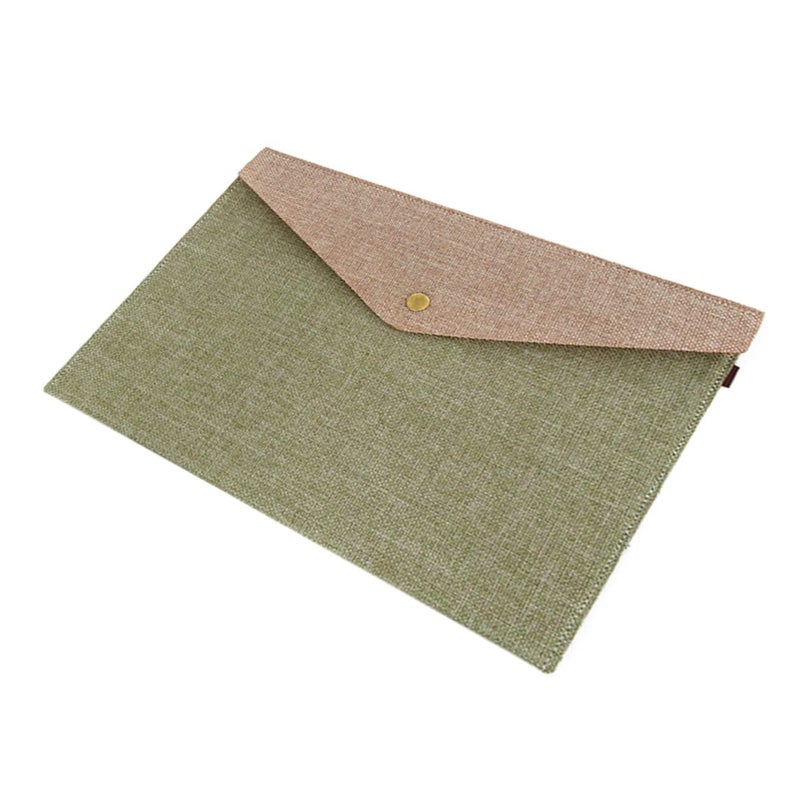 Expandable Eco Friendly Felt Document Organizer Folder Army Green For School Office - Image 2