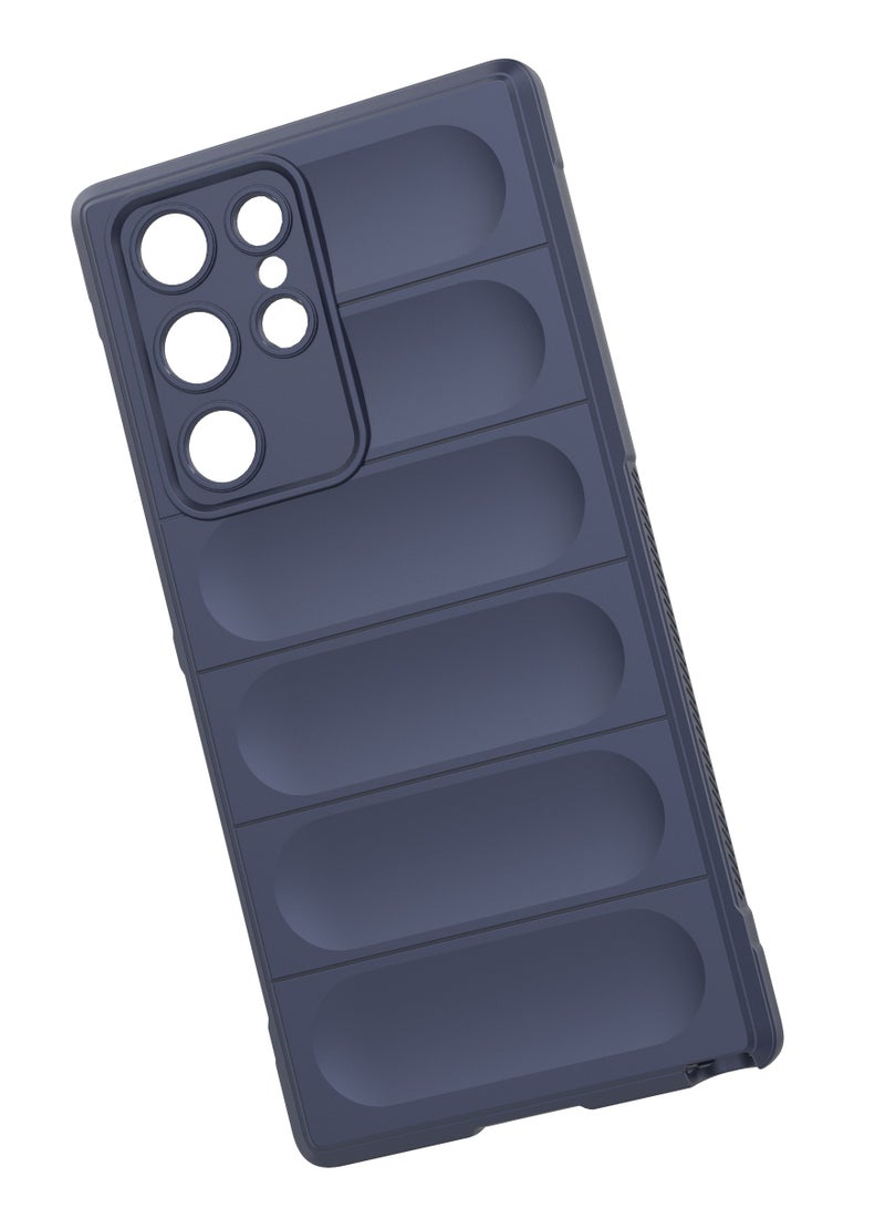 انبلاك جراب خلفي ماجيك متوافق مع موبايل سامسونج جالاكسي S22 الترا من انبلاك (ازرق داكن) - Image 3