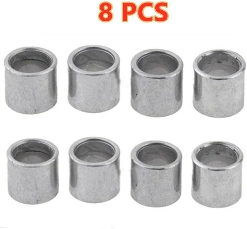 Alloy Bearing Spacer 10mm Long 8mm Inner Diameter for Skates and Scooters Pack of 8 Silver - Image 1