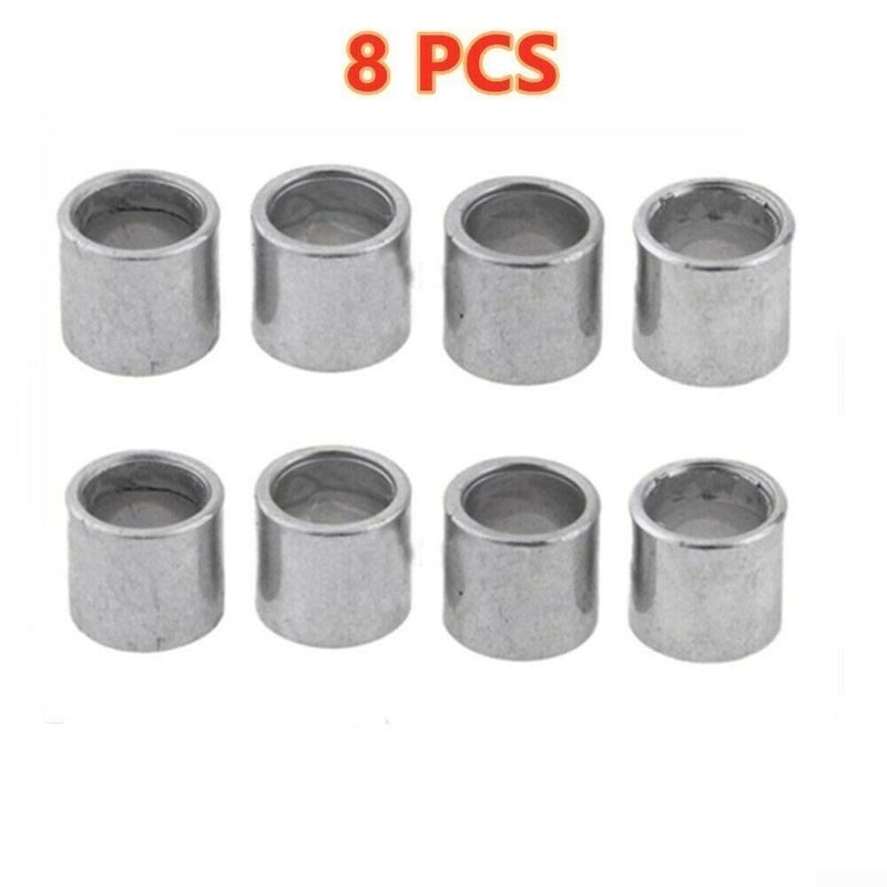 Alloy Bearing Spacer 10mm Long 8mm Inner Diameter for Skates and Scooters Pack of 8 Silver - Image 2