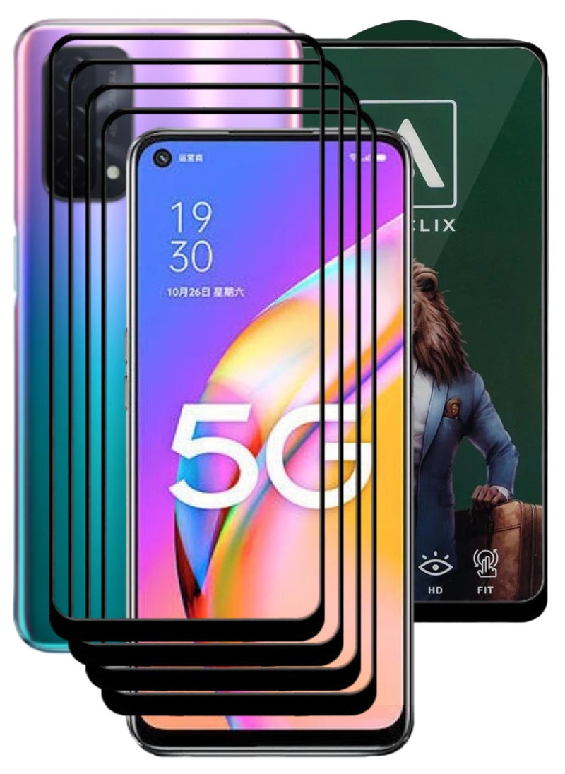 ACLIX 4 Pieces Antistatic ESD Dustproof Premium Quality High Definition Tempered Glass Screen Protector Designed For Oppo A93 5G - Image 1