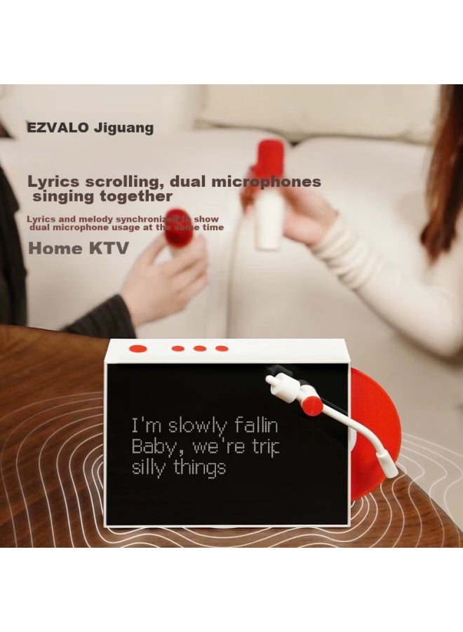 Lyrics Floating Display Bluetooth Speaker Wireless Karaoke Microphone, Creative Desktop Speaker, Gift For Best Friends, Parents, Housewarming, Graduation, Birthday Present - Image 1