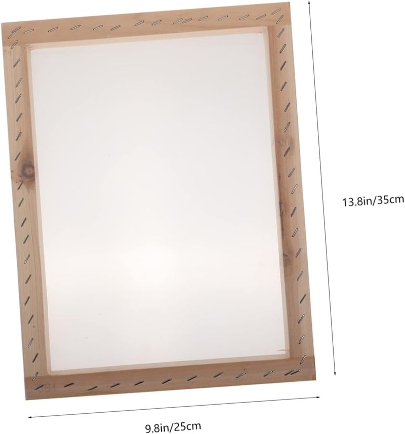 طقم إطارات DIY من Uonlytech، إطار شبكي خشبي للقمصان والقماش والزي الرسمي، قابل لإعادة الاستخدام والغسل، قطر داخلي 25 × 35 بوصة - Image 2