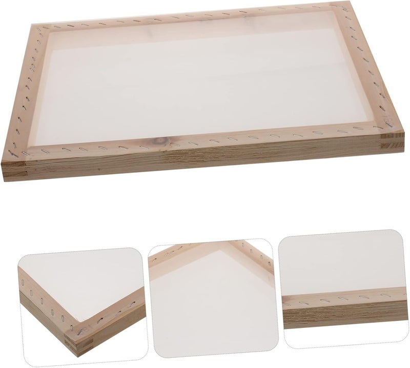 طقم إطارات DIY من Uonlytech، إطار شبكي خشبي للقمصان والقماش والزي الرسمي، قابل لإعادة الاستخدام والغسل، قطر داخلي 25 × 35 بوصة - Image 3