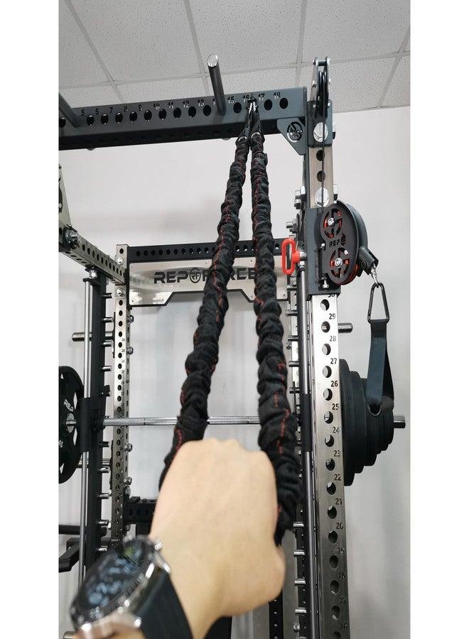 حامل تمارين القرفصاء HUVIOVED Power Cage، ملحق رياضي منزلي، يناسب رفوف 3x3 بفتحة 1 بوصة - Image 2