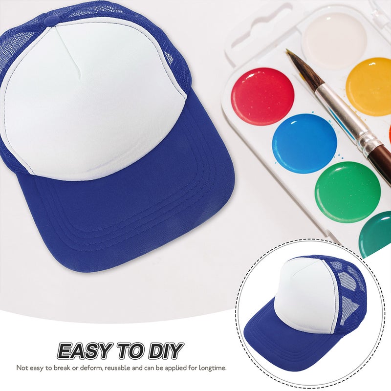 5pcs Heat Transfer Baseball Caps Blank Printing Mesh Design Sublimation Hats - Image 3